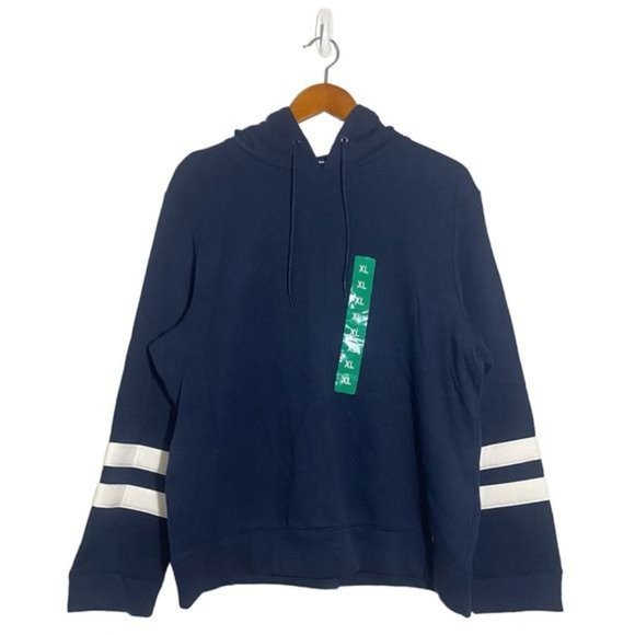 NAUTICA Ladies Fleece Lined Pullover Sweater‎ Hoodie Navy Color Size XL - Picture 5 of 12